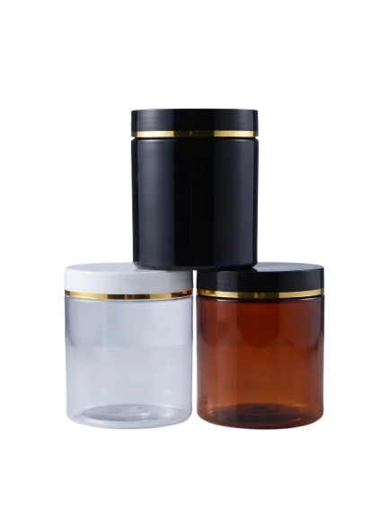 PET Jar — 100g (Gold-Strip Lids)