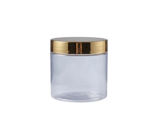 PET Jar — 100g (Shiny Gold Lids)